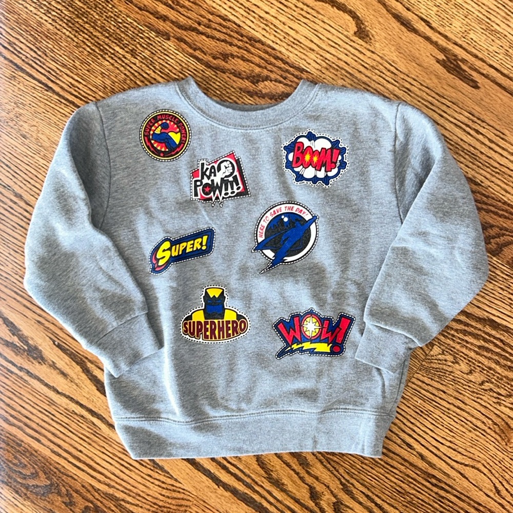 Boys Comic Superhero Sweatshirt Size 4T